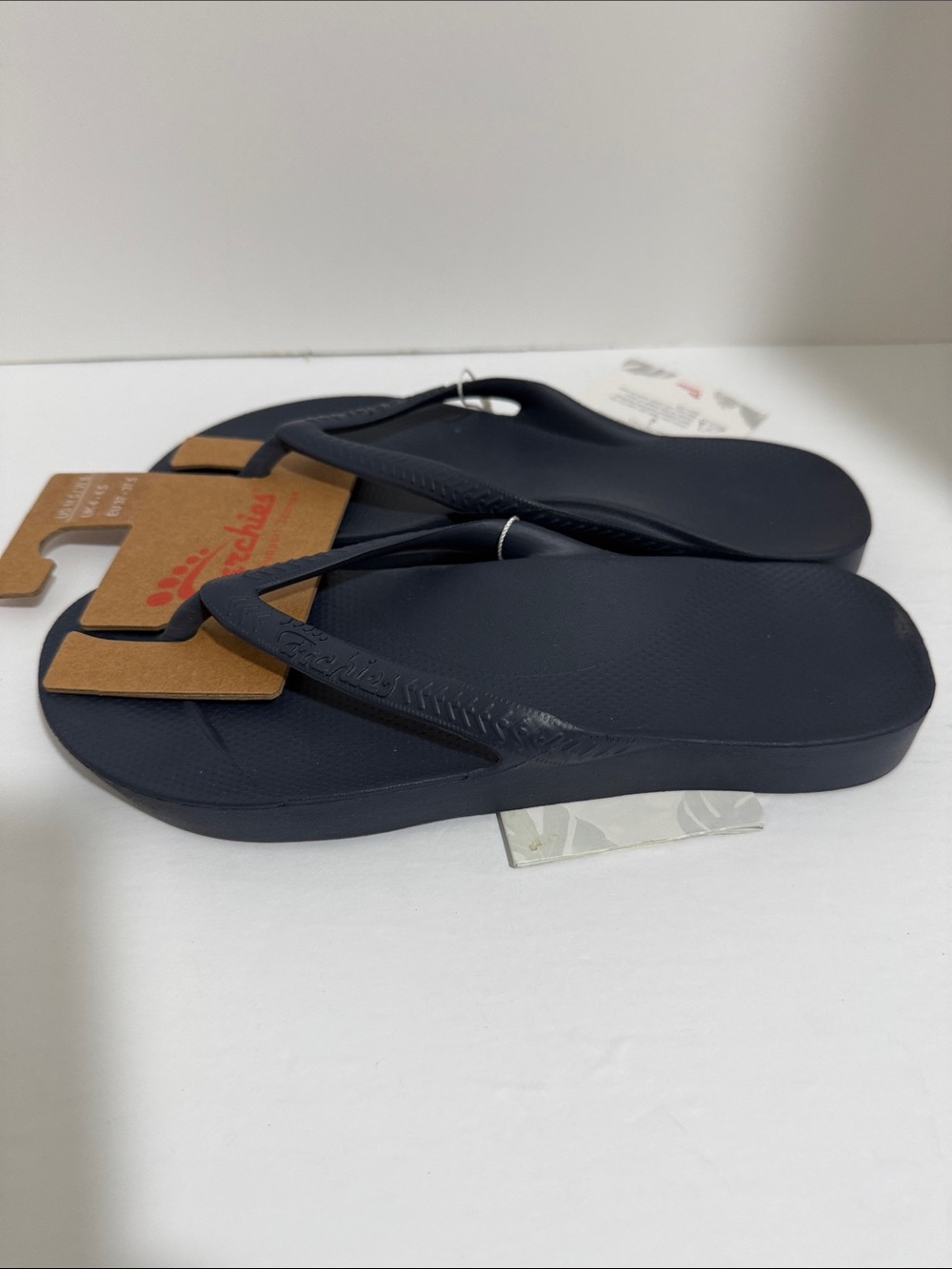 Archies Women's Arch Support Flip Flops - Navy - Picture 3 of 5